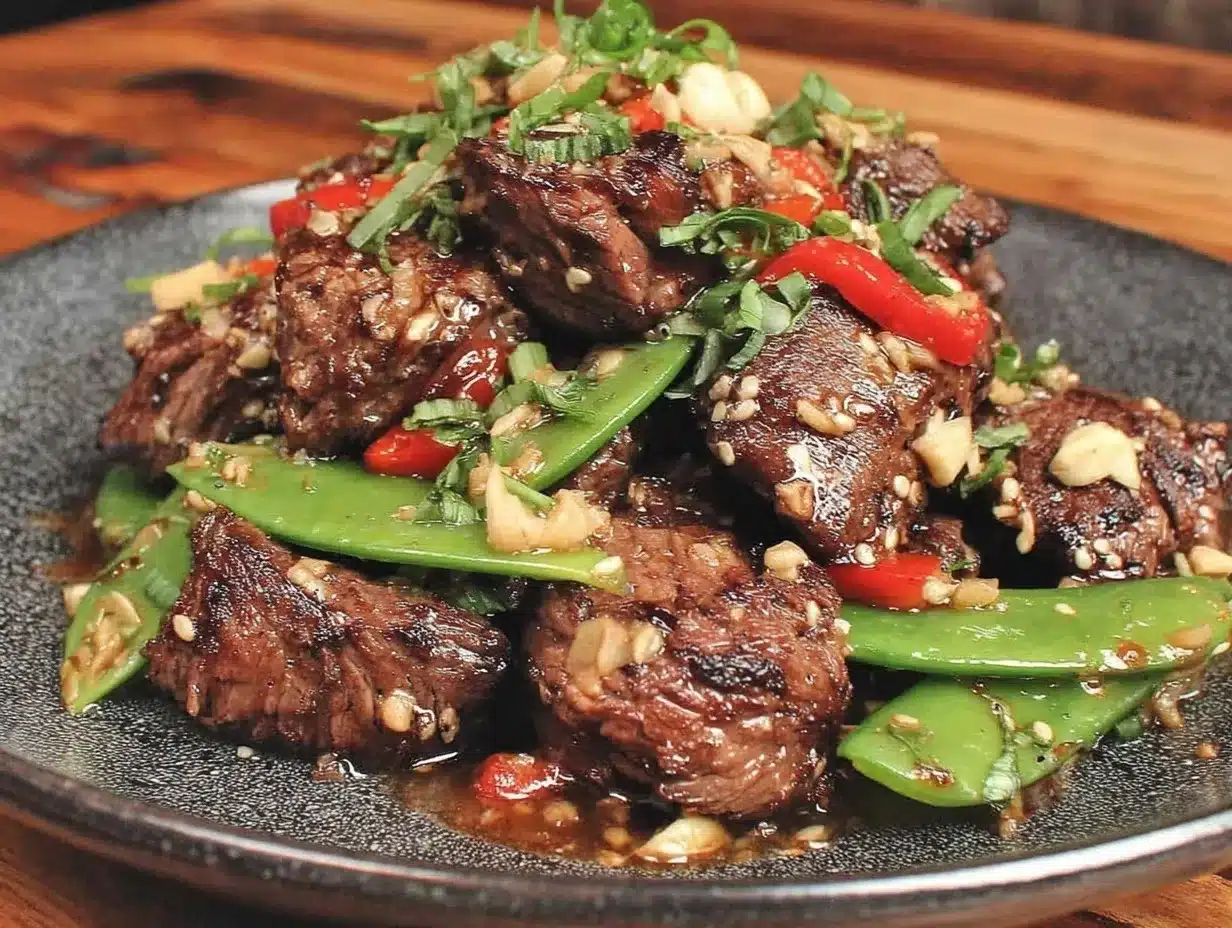 quick savory beef with snow peas stir-fry preparation steps