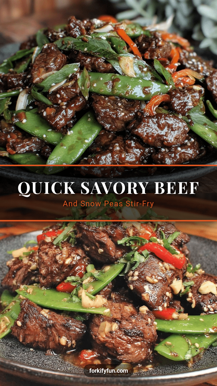 quick savory beef with snow peas stir-fry recipe