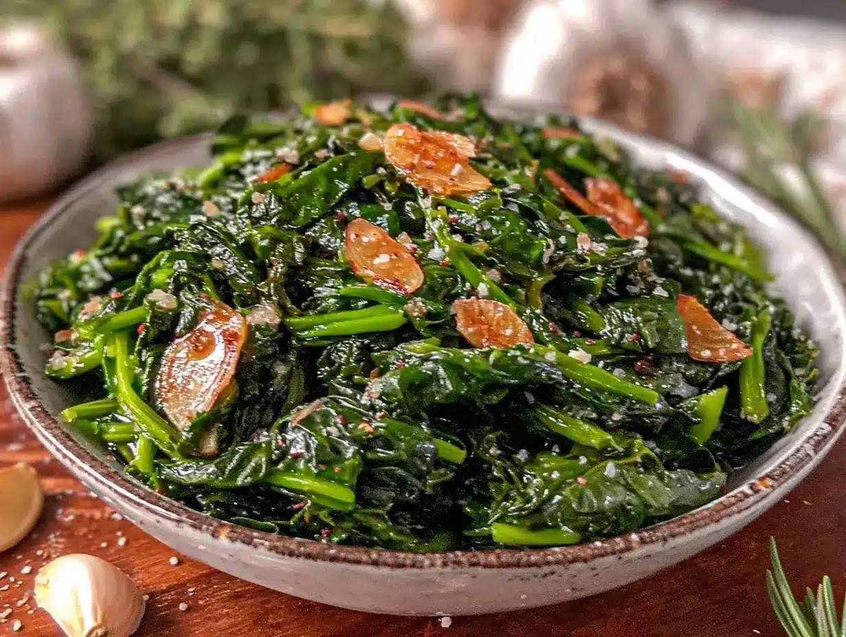 sautéed dandelion greens with garlic preparation steps