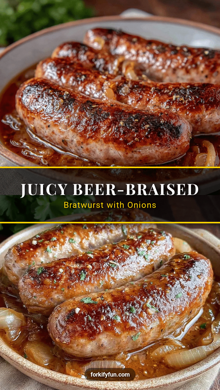 savory bratwurst in beer recipe recipe