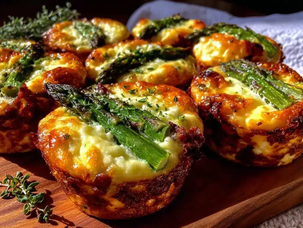 asparagus and prosciutto frittata cups - featured image