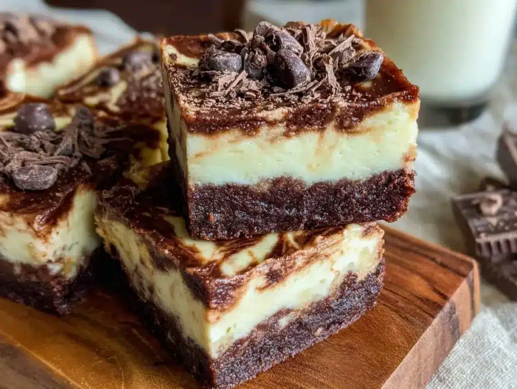 Baileys Irish Cream Chocolate Cheesecake Bars - featured image