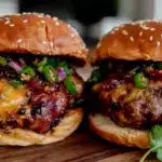 bbq bacon-wrapped burgers - featured image