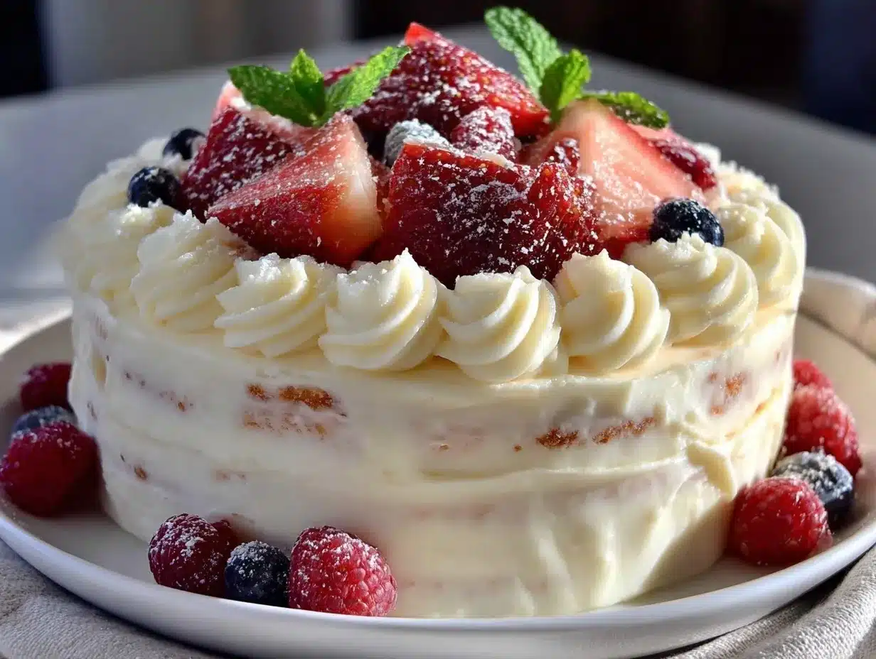 berry chantilly cake preparation steps