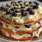 blueberry lemon icebox cake - featured image
