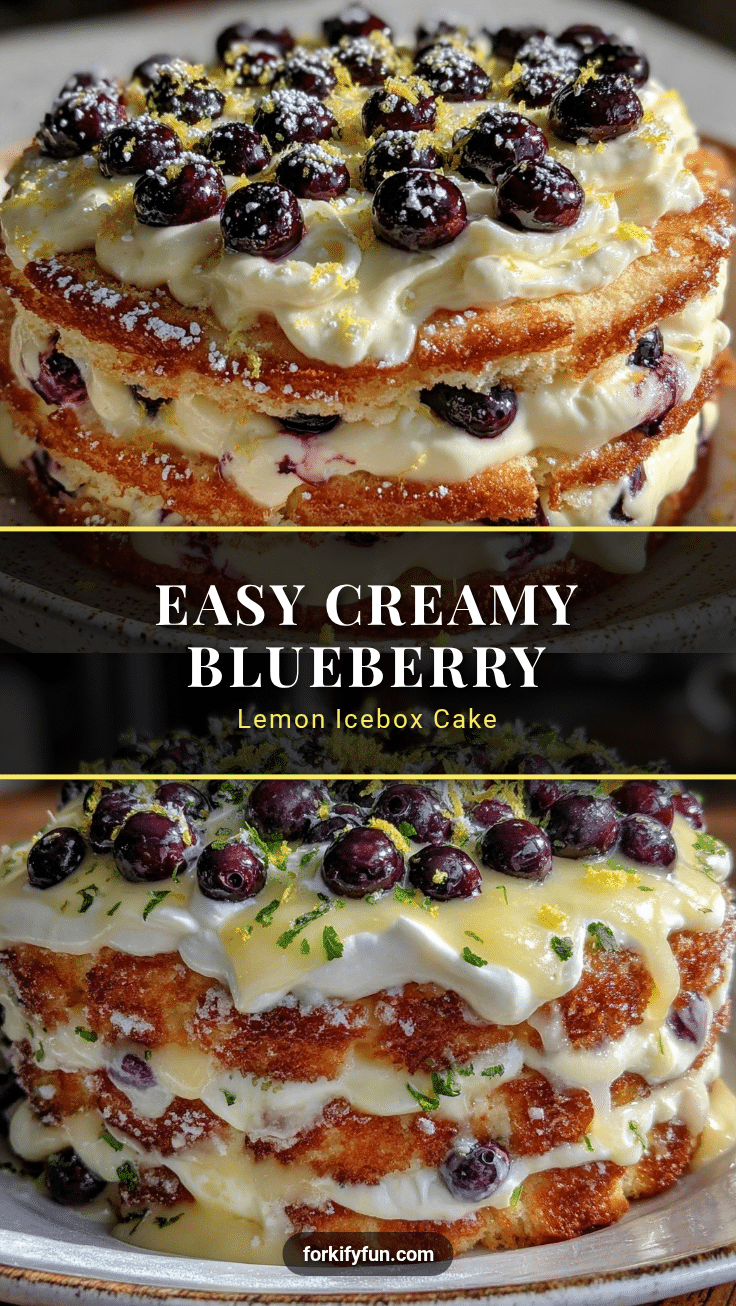 blueberry lemon icebox cake recipe
