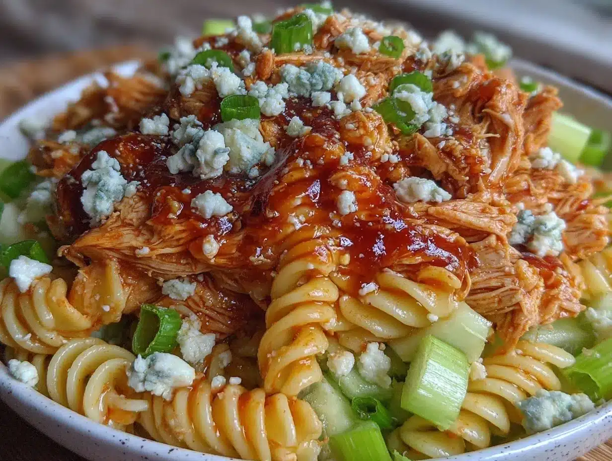 buffalo chicken pasta salad preparation steps
