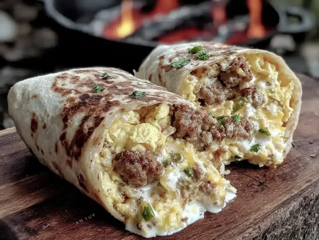 campfire breakfast burritos - featured image