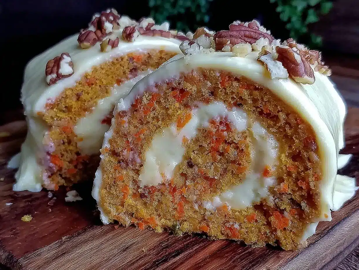 carrot cake swiss roll preparation steps