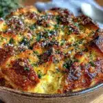 champagne brunch casserole - featured image