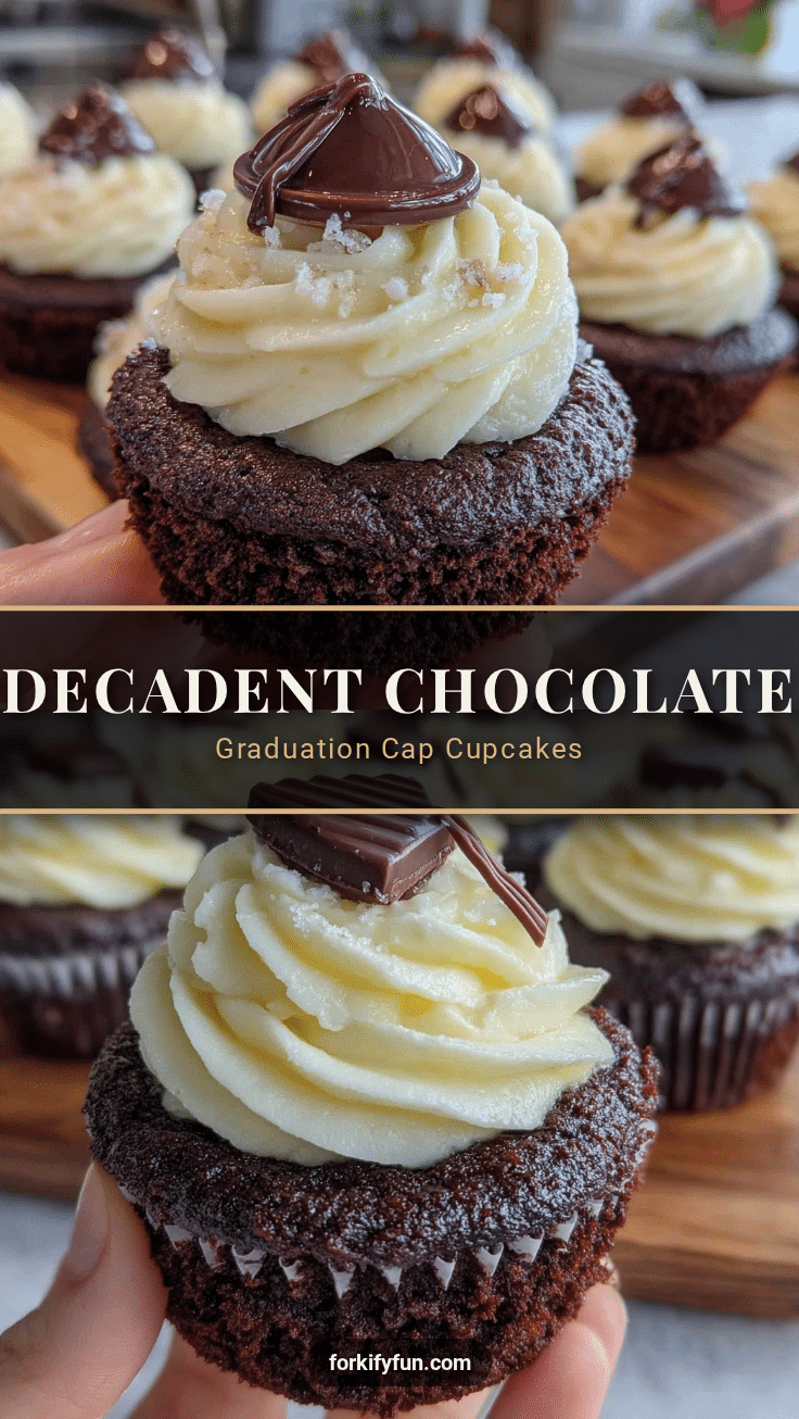 chocolate graduation cap cupcakes recipe