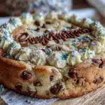 congratulations grad chocolate chip cookie cake - featured image