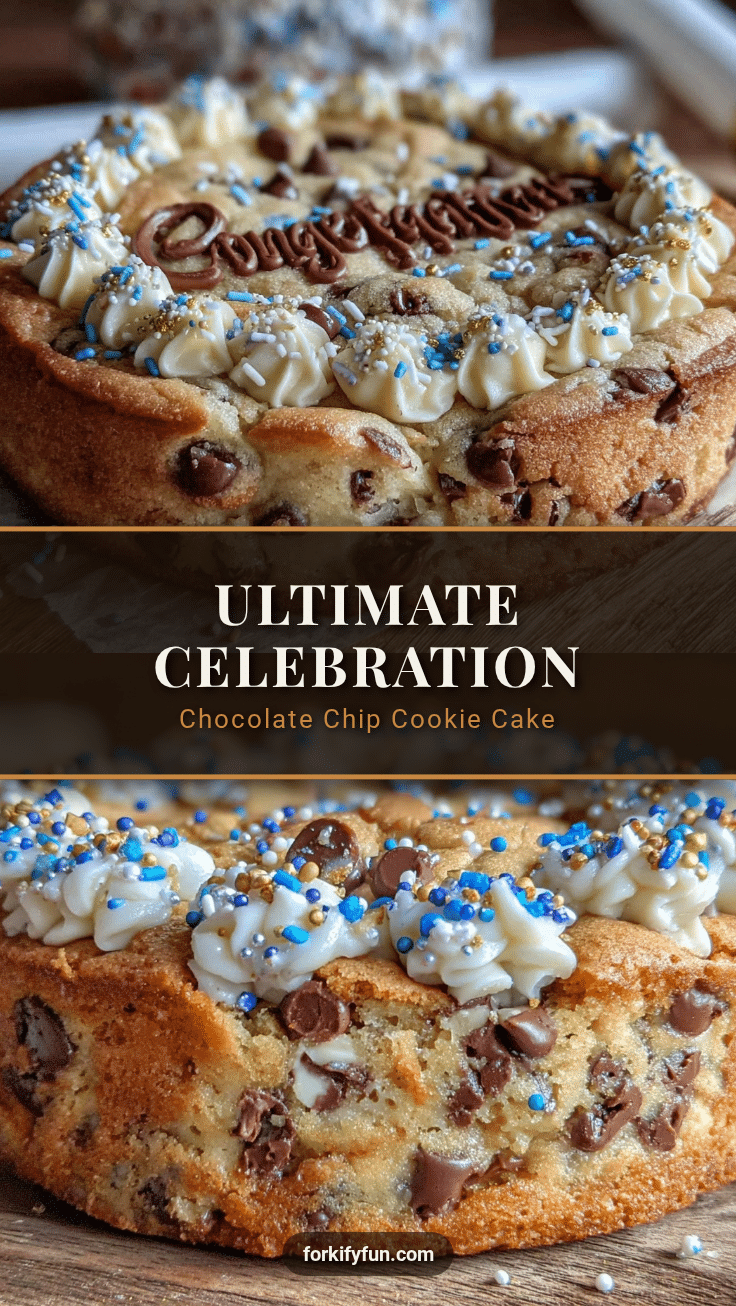 congratulations grad chocolate chip cookie cake recipe