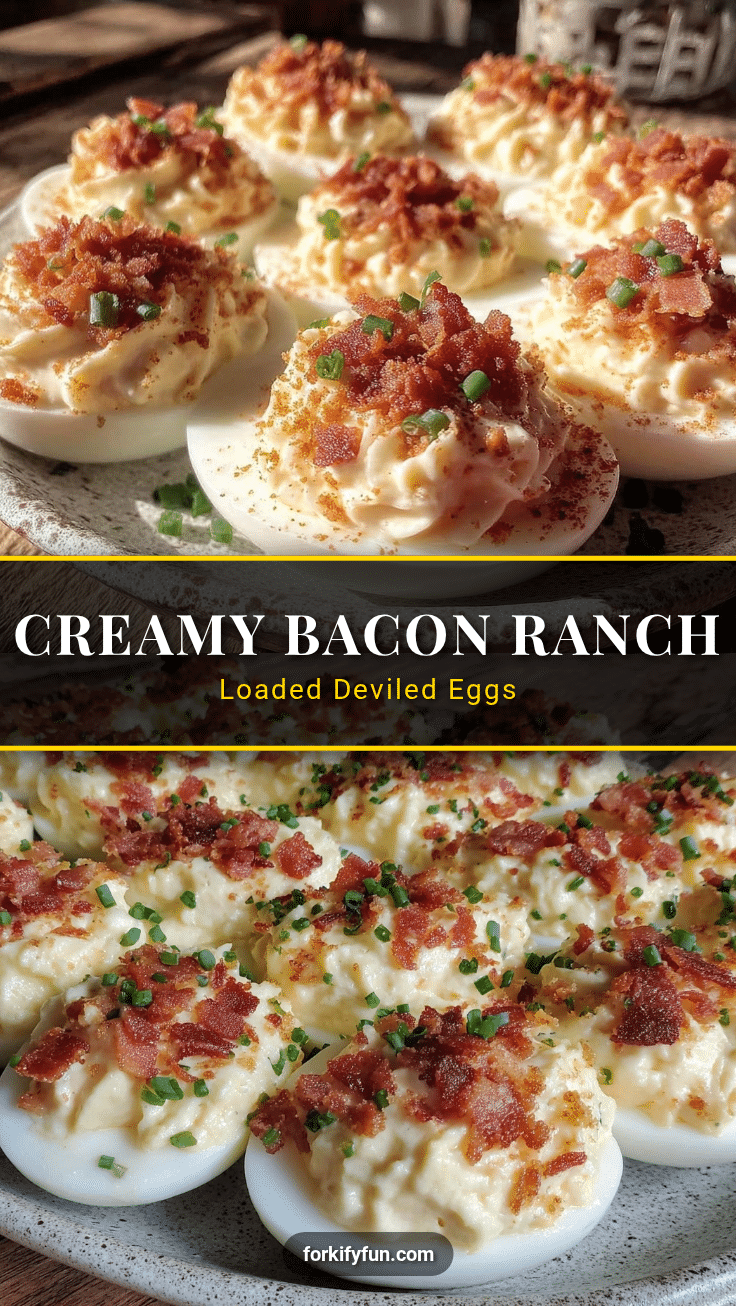 creamy bacon ranch loaded deviled eggs recipe