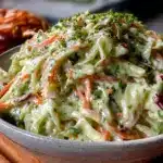 creamy coleslaw with tangy apple cider vinegar dressing - featured image