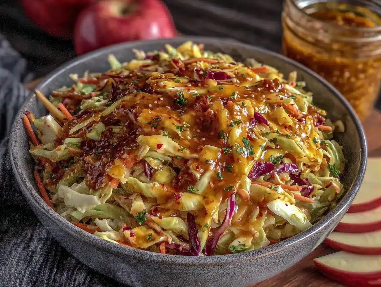 creamy coleslaw with tangy apple cider vinegar dressing preparation steps