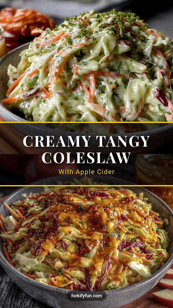 creamy coleslaw with tangy apple cider vinegar dressing recipe