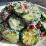 creamy dill cucumber salad - featured image