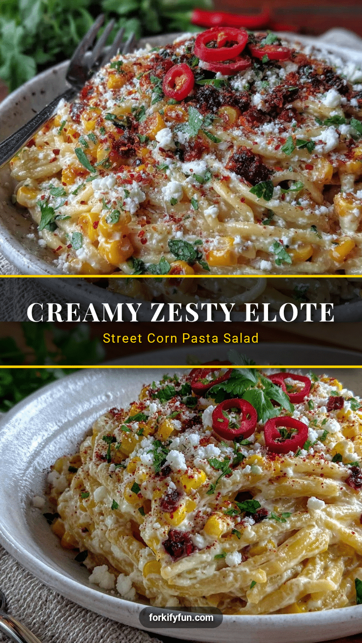 creamy elote mexican street corn pasta salad recipe