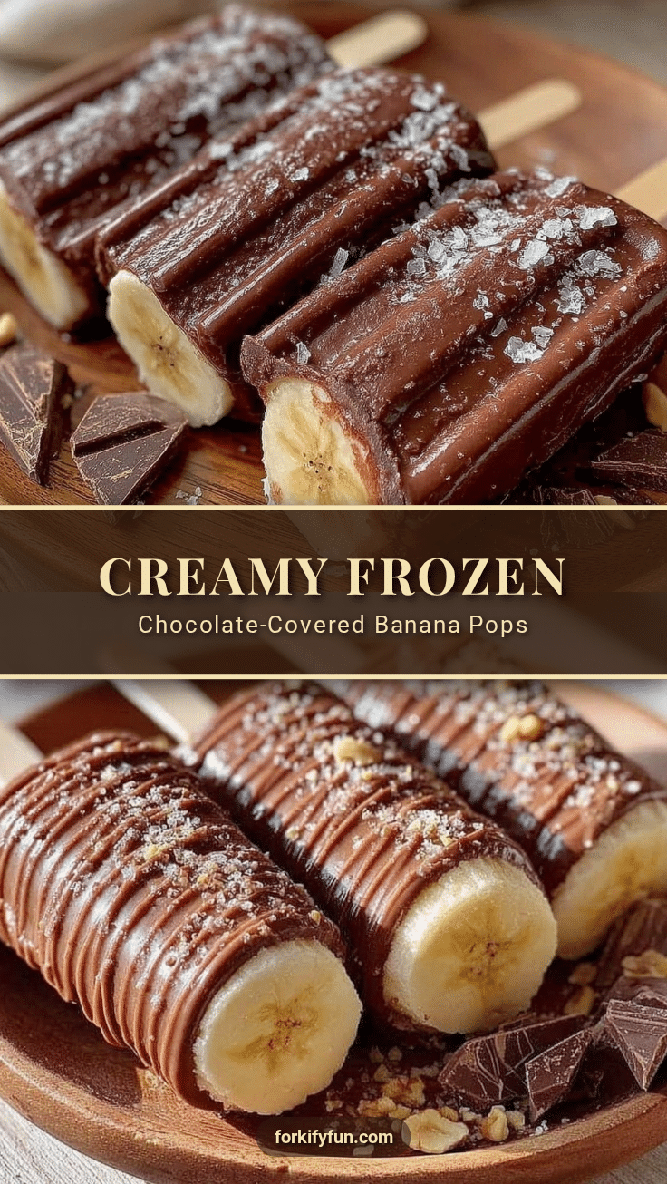 creamy frozen chocolate-covered banana pops recipe recipe
