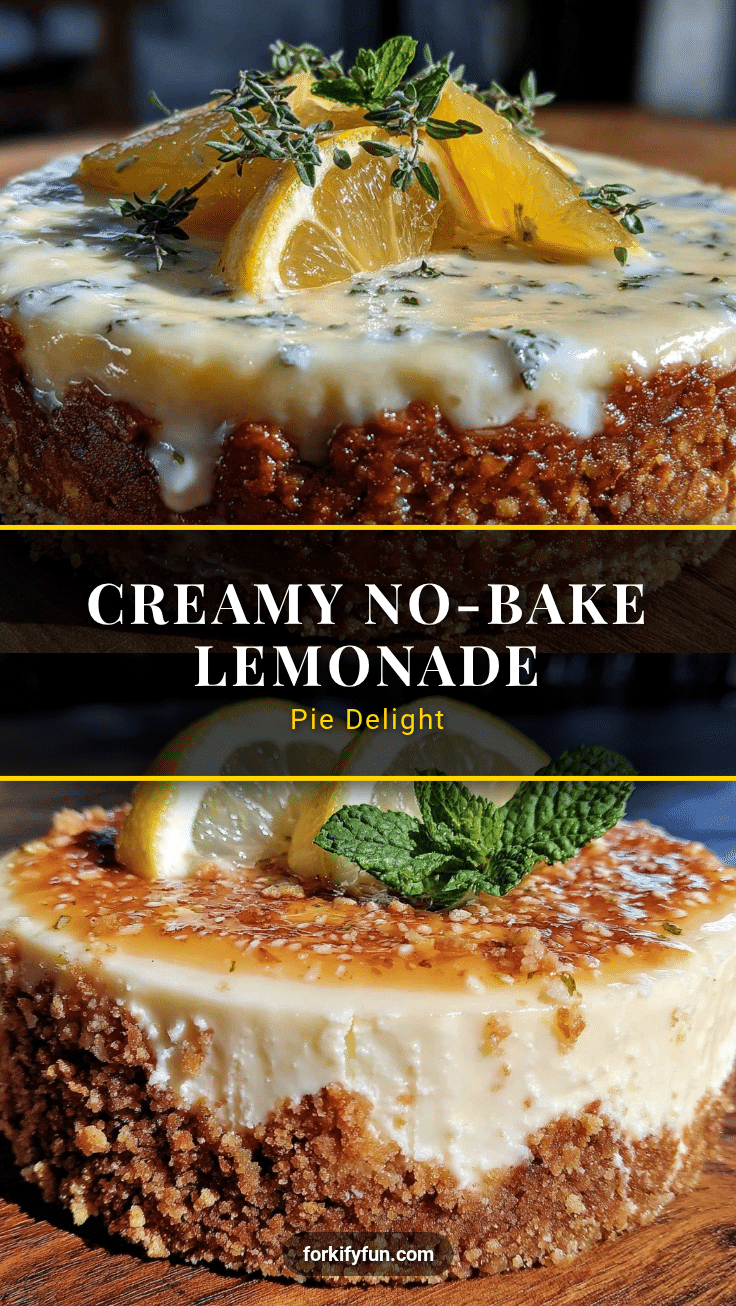 creamy no-bake lemonade pie recipe