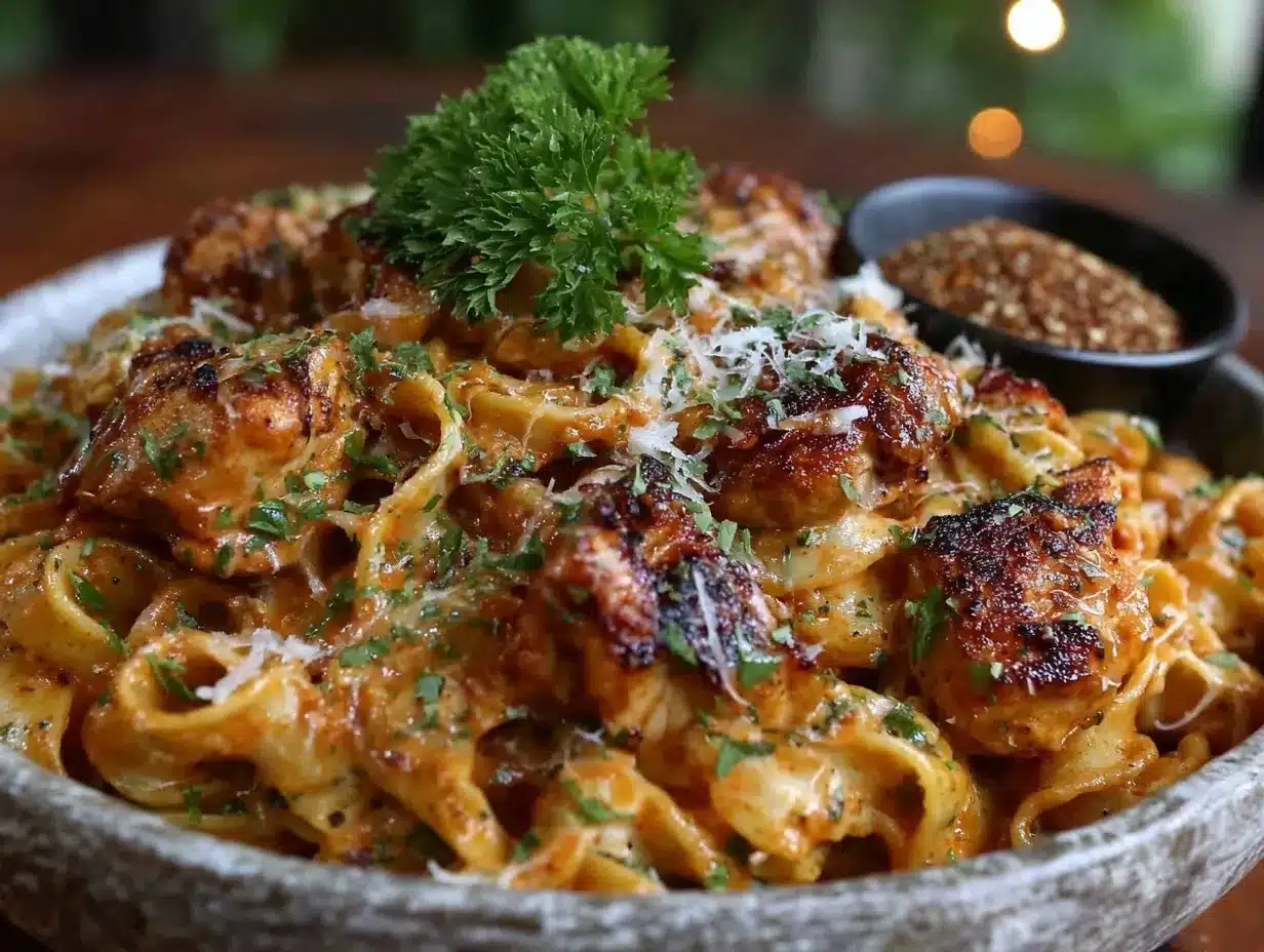 creamy one-pot cajun chicken pasta preparation steps