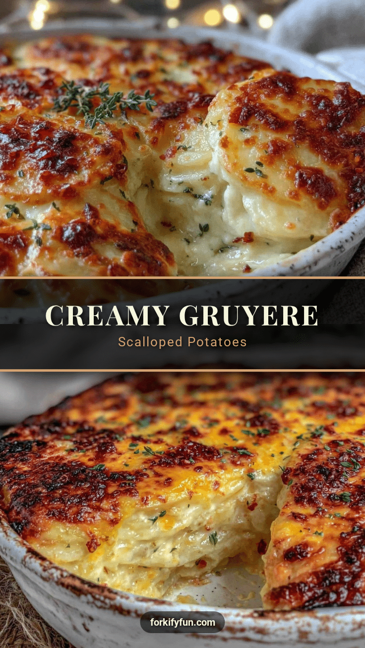 creamy scalloped potatoes au gratin with gruyere recipe
