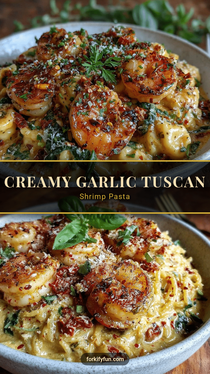 creamy tuscan shrimp pasta recipe