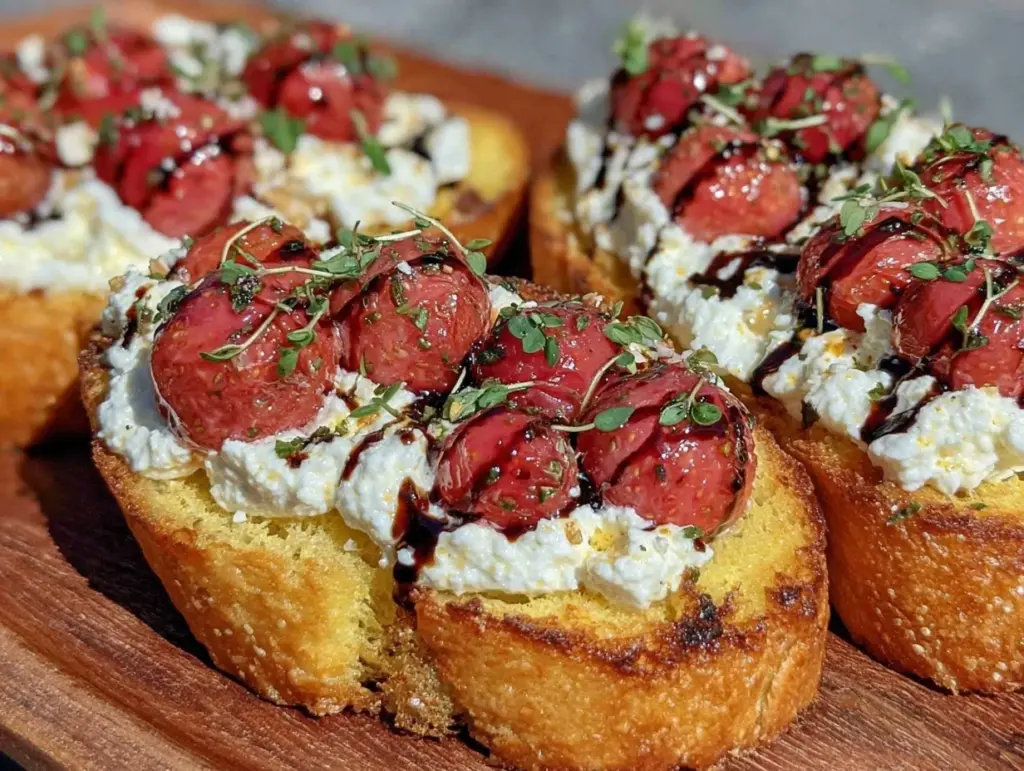 creamy whipped feta crostini - featured image