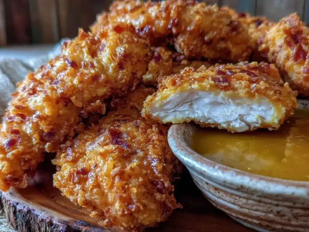 crispy air fryer chicken tenders - featured image
