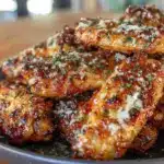 crispy air fryer garlic parmesan wings - featured image