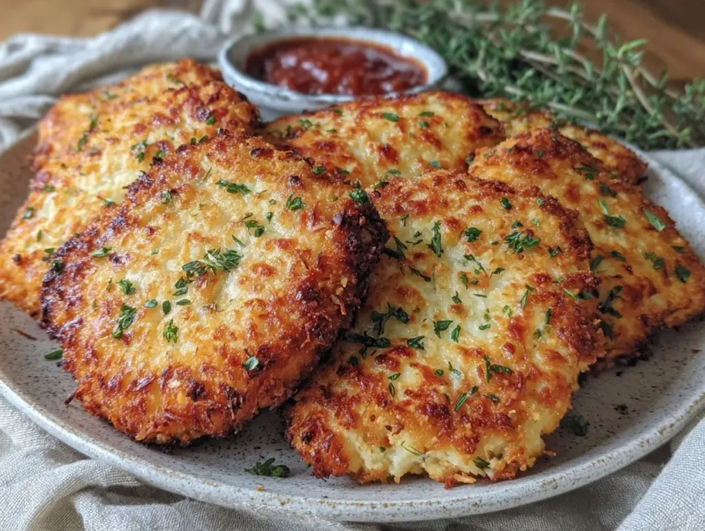 crispy baked parmesan chicken cutlets - featured image