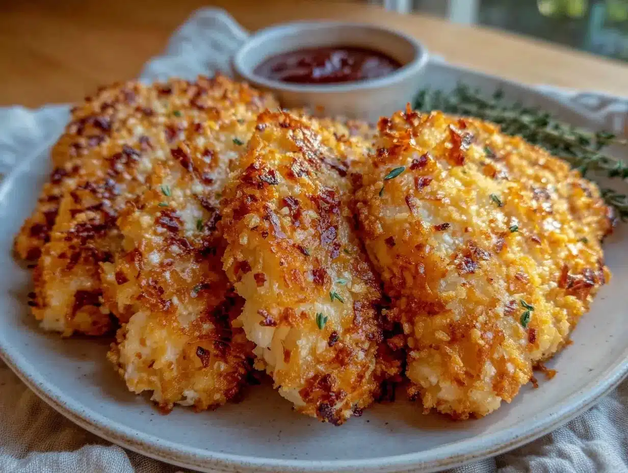 crispy baked parmesan chicken cutlets preparation steps