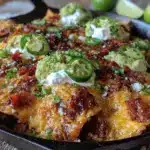 crispy cast iron skillet nachos - featured image