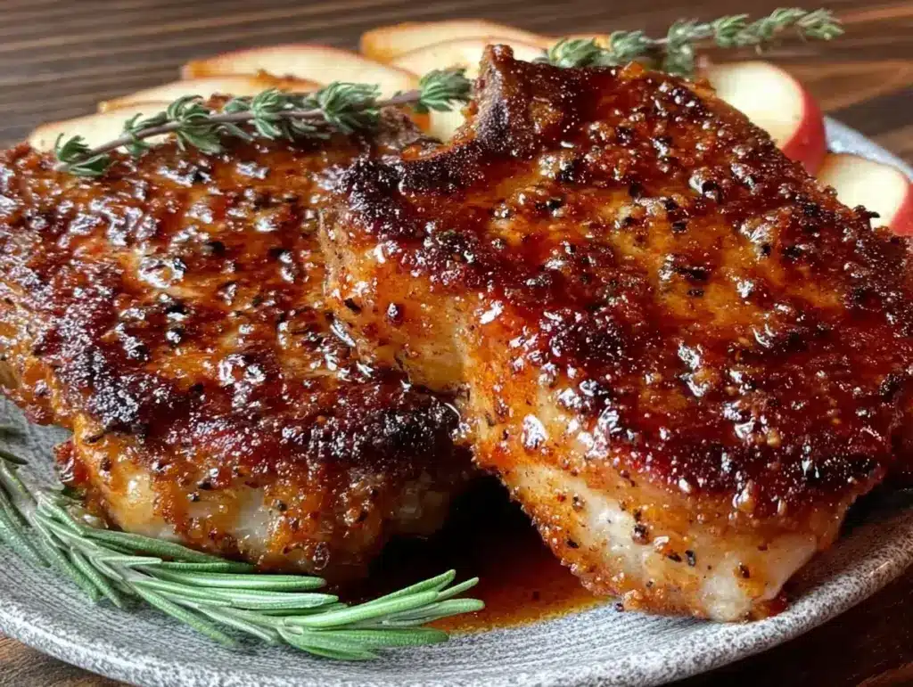 crispy pan-seared pork chops - featured image