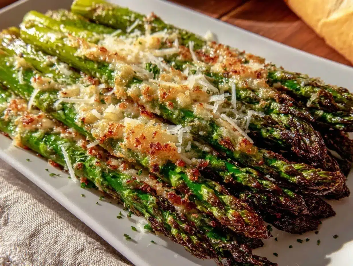 crispy roasted spring asparagus with lemon parmesan preparation steps