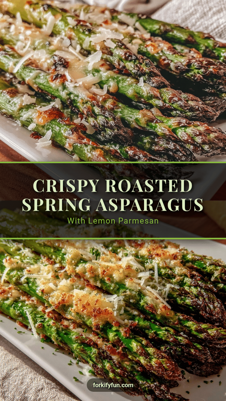 crispy roasted spring asparagus with lemon parmesan recipe