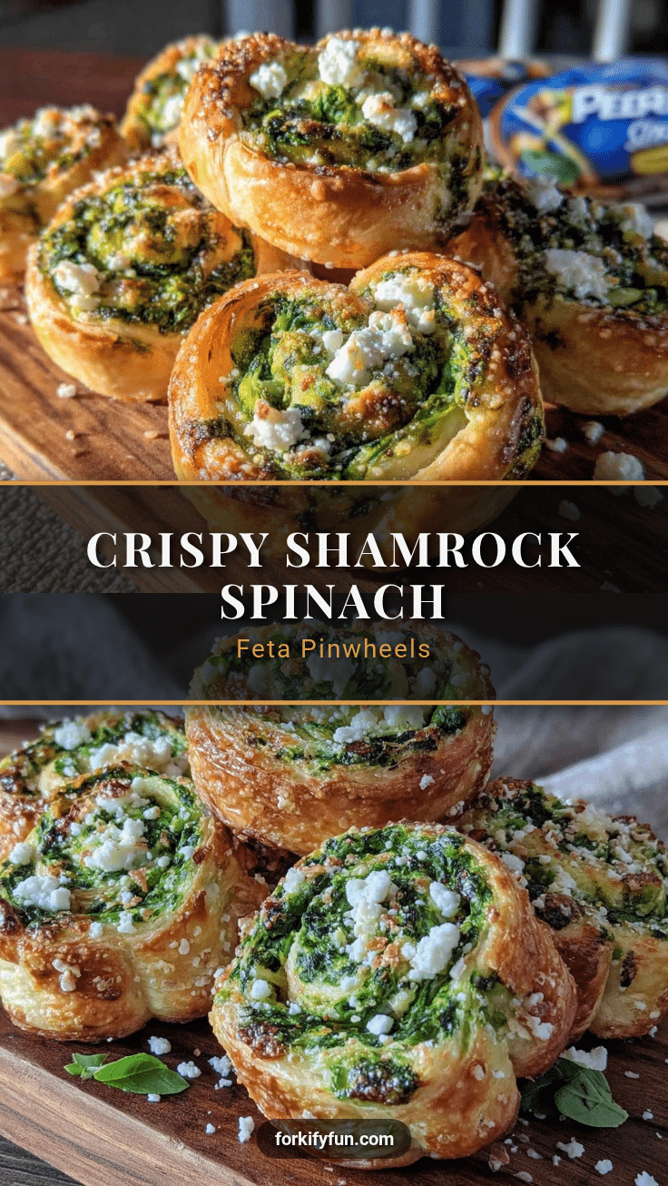 crispy shamrock spinach and feta pinwheels recipe
