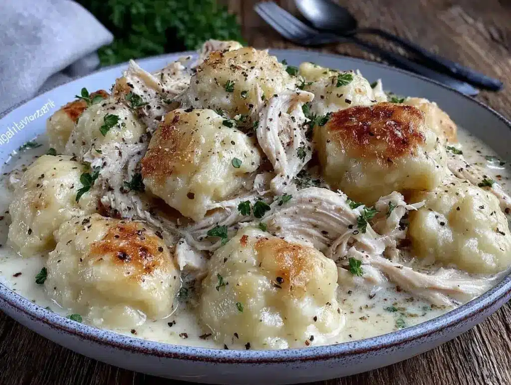 crockpot chicken and dumplings - featured image
