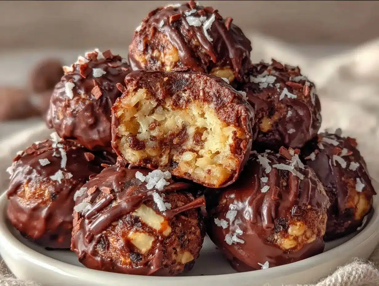 Easy No-Bake Almond Joy Protein Bites preparation steps