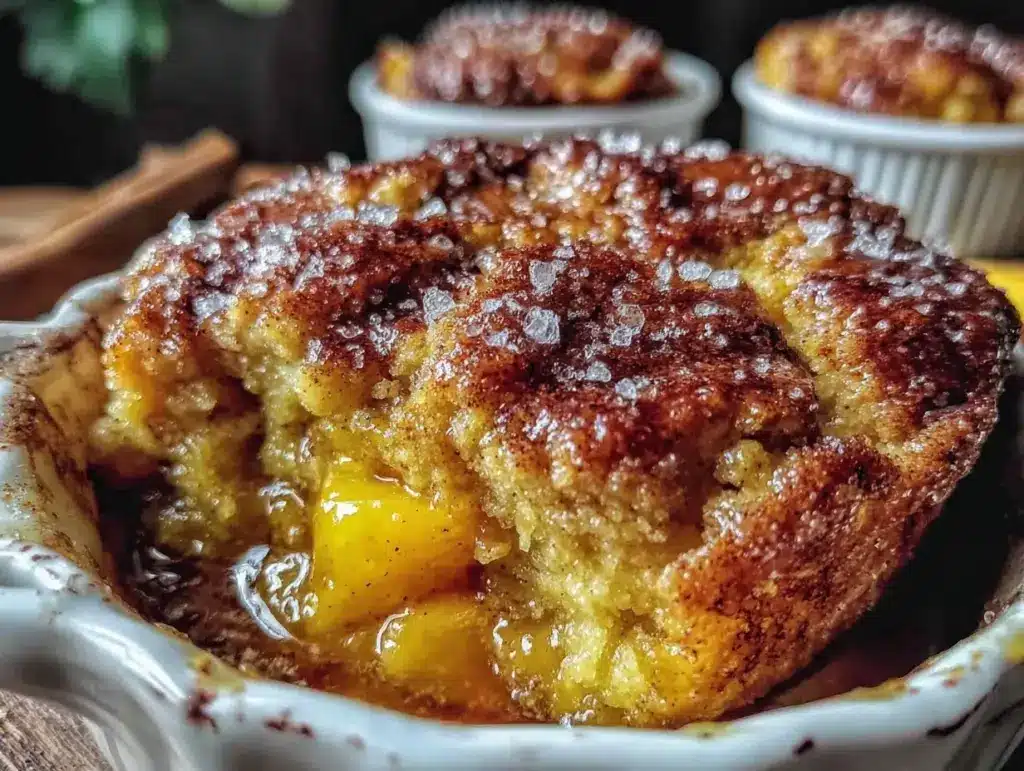 easy peach cobbler - featured image