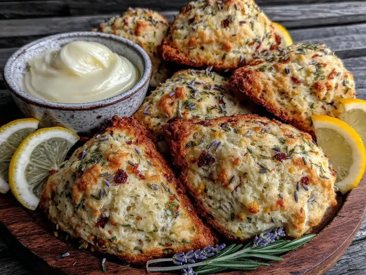 fluffy lemon lavender scones preparation steps