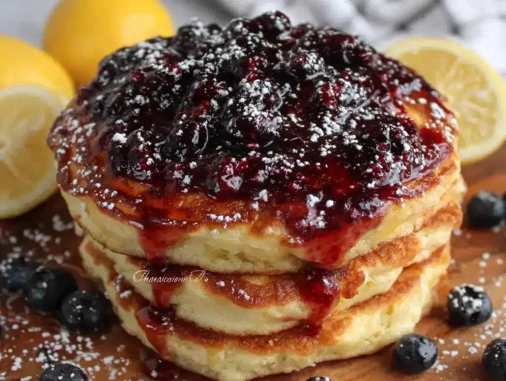 fluffy lemon ricotta pancakes - featured image