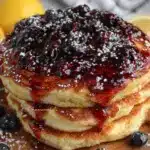 fluffy lemon ricotta pancakes - featured image