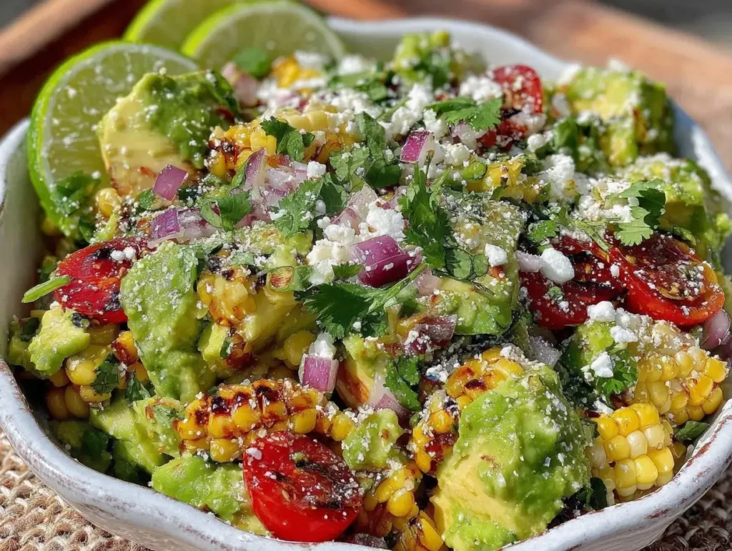 fresh avocado corn salad - featured image