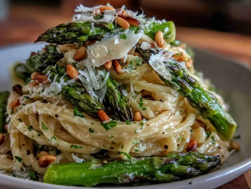 fresh lemon asparagus pasta - featured image