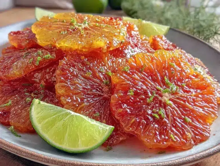 fresh orange slices with tajín - featured image