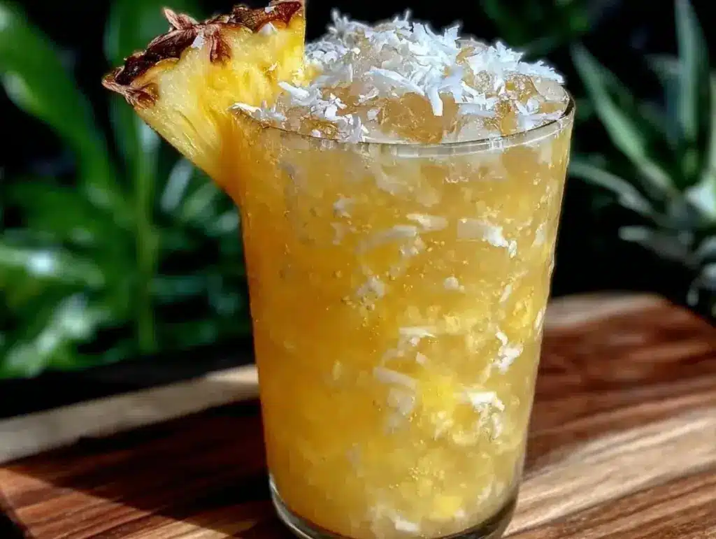 fresh pineapple coconut agua fresca - featured image