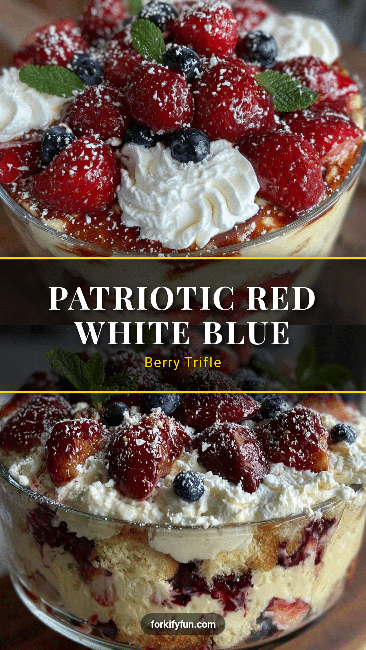 fresh red white and blue berry trifle recipe recipe