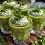 fresh spring pea and mint soup shooters - featured image